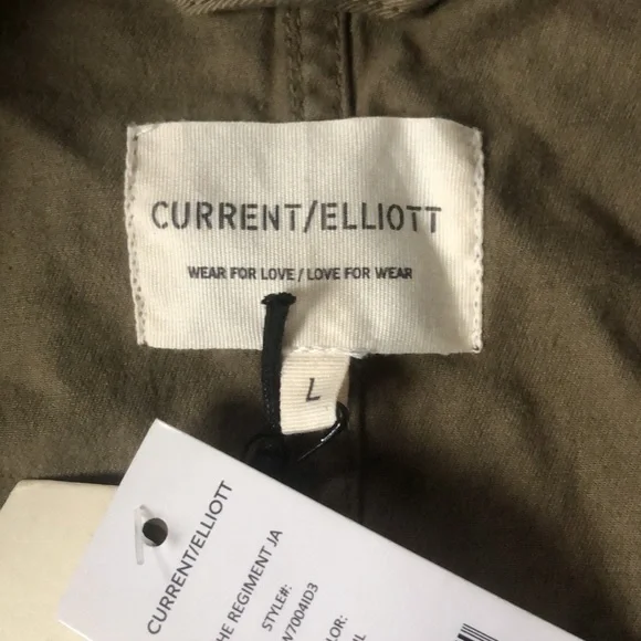 Current Elliott women’s the regiment jacket basil utilitarian relaxed L NWT